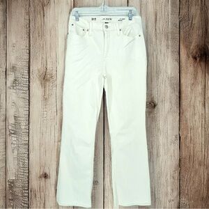 J. Crew 9" Demi Boot Crop Women's White Re-imagined Off-White Jeans